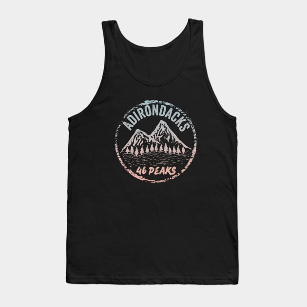 Adirondacks 46 Peaks Hikers Backpackers 46er Tank Top by Pine Hill Goods